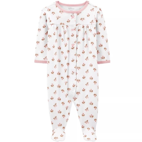 Carter Floral Sleep & Play Pajamas/ Onesie size 0-3 months - Picture 1 of 5